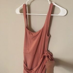 Aritzia Saturn Midi Dress in Pink Peach